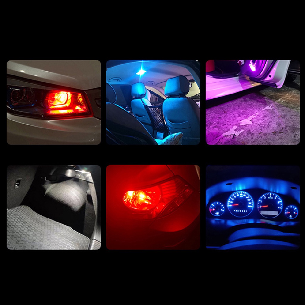 【TasteTasty】 COB Glass W5W Led T10 Car Light 6000K White Auto Automobiles License Plate Lamp .