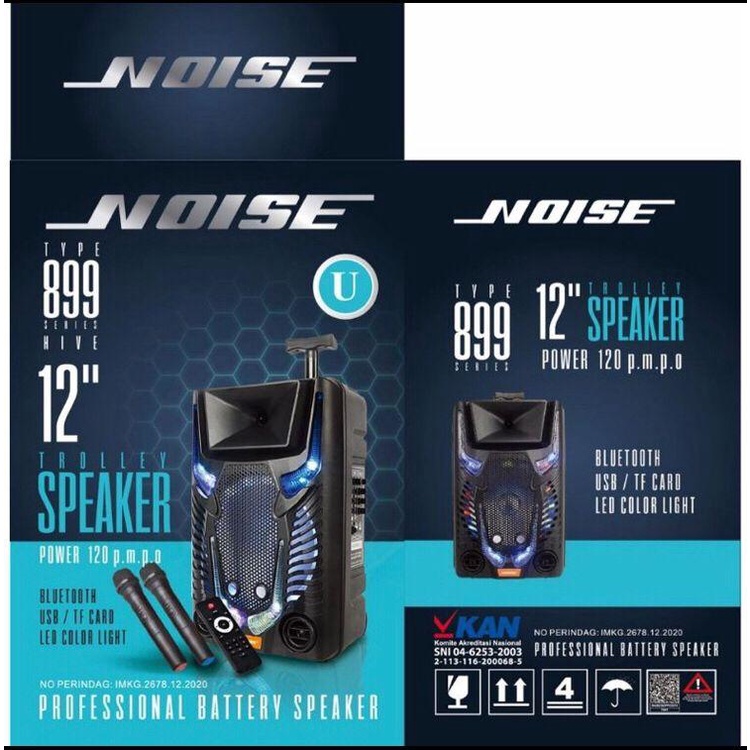 NOISE 899U HIVE SPEAKER KARAOKE BLUETOOTH 12 INCH WITH 2 MIC WIRELESS