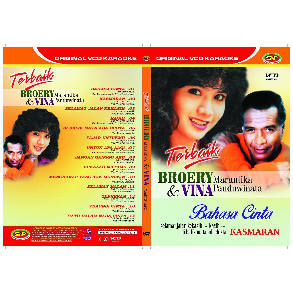 VCD Original Pop Kenangan - Terbaik Broery &amp; Vina Panduwinata