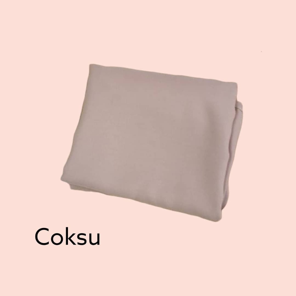 kerudung jilbab / hijab segi empat syar'i jumbo syari polos bahan wolfis premium warna coklat susu /