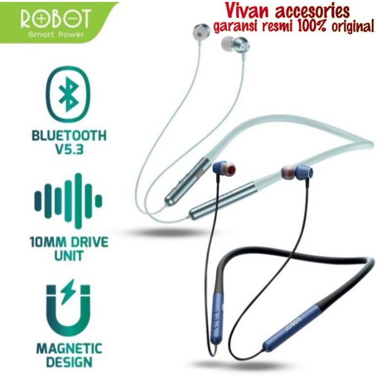 Robot Bluetooth Spirit N20 Neckband earphone Wireless Headset