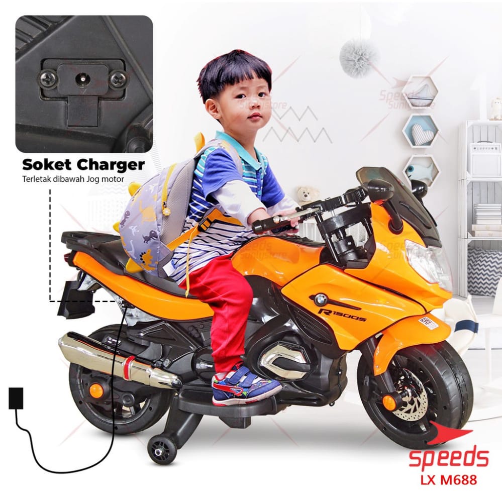 Mainan Motor Aki Anak Type R PMB M688 Sport GP Moto Murah