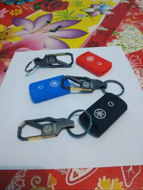 Paket Gantungan kunci smartkey + cover remot nmax new nmax 2020 aerox lexi xmax