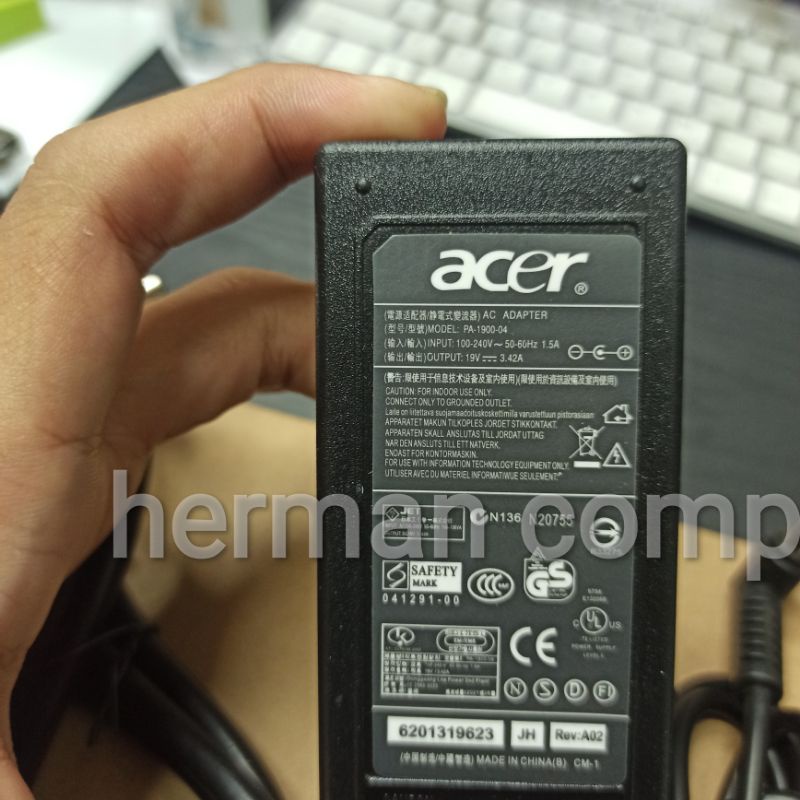 Original Charger Adaptor Acer e14 e5-475 e5-475g e5-421 e5-431 e5-471