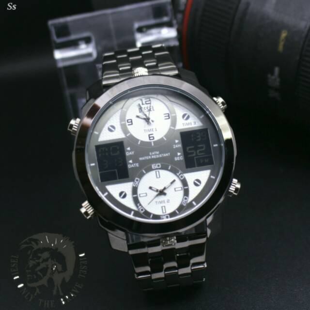 Jam tangan pria diessel/guess/gucci/ac/rolex/chanel/bonia/aigner/ripcurl/quicksilver/alba/dkny/dior