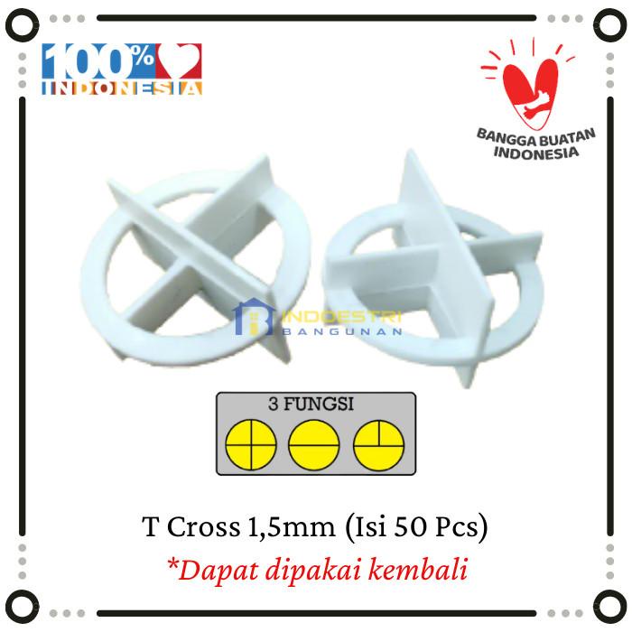Nat | T Cross Tile Spacer 1,5 Mm / Alat Perapih Nat Keramik / Nat Spacer