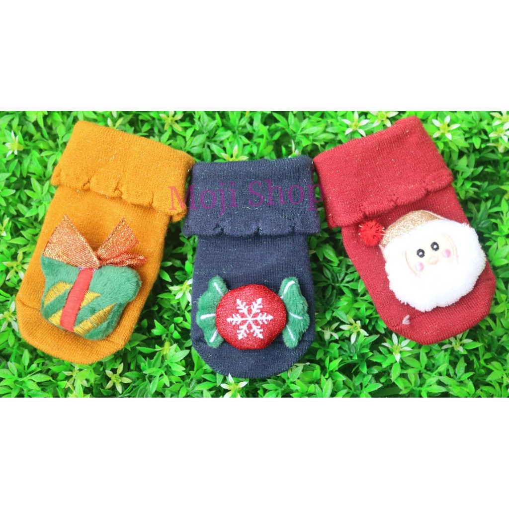 Kaos Kaki Bayi Motif Natal Bahan Halus &amp; Lembut Kualitas Import