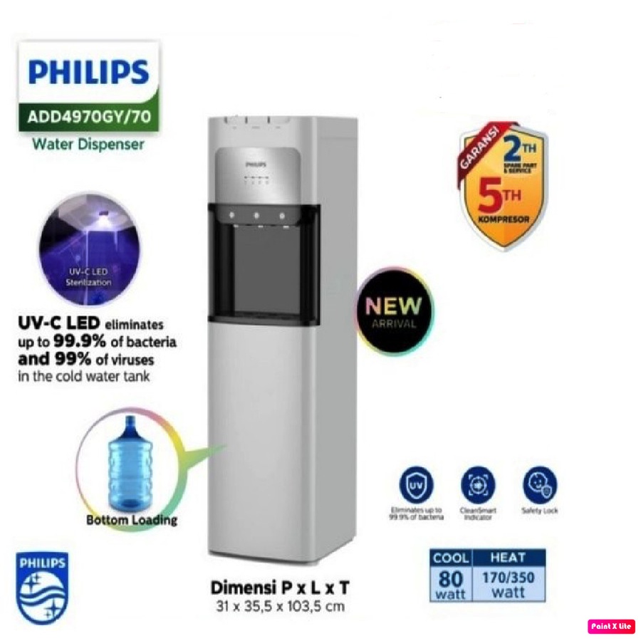 PHILIPS DISPENSER GALON BAWAH UV-C ADD4970GY