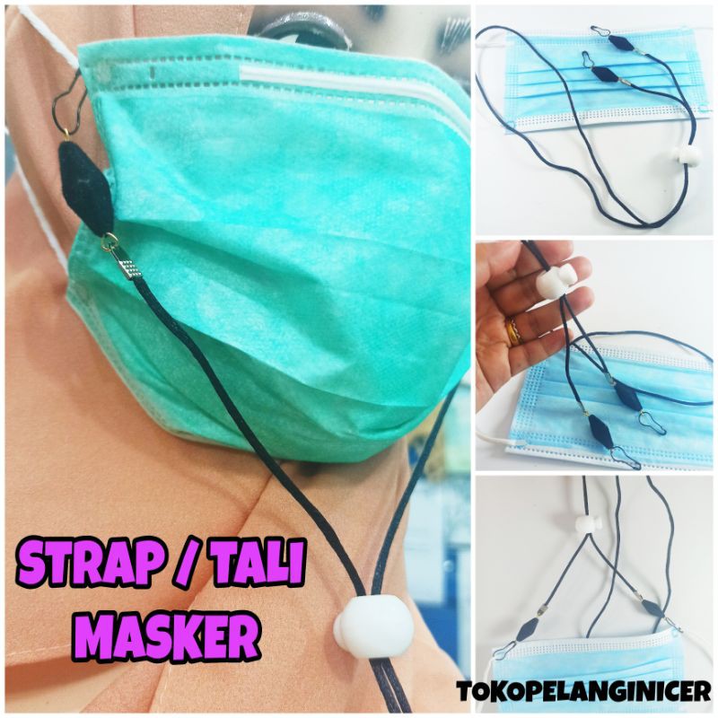 Tali Masker Bludru Polos/Kalung Strap Rantai Gantungan Masker Model Korea Strap Mask Chain