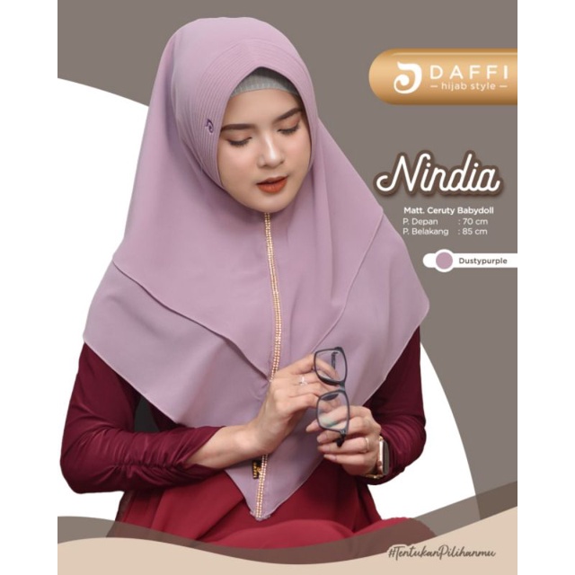 diskon ramadhan Jilbab instan 2 layer jilbab daffi nindia/jilbab ceruti ori