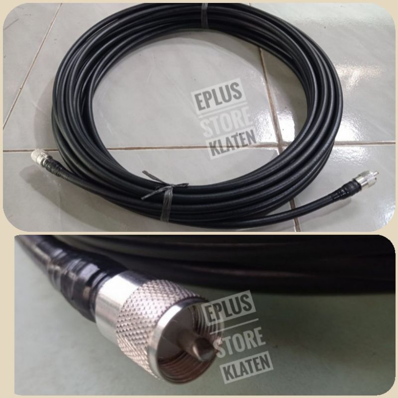 Kabel Pemancar HT RIG siap pakai RG8 20m sudah terpasang konektor high quality