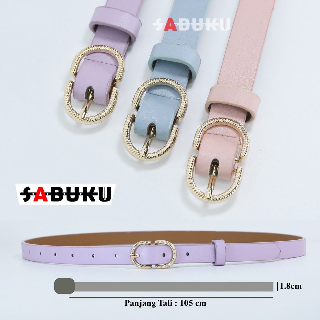 Ikat Ban Pinggang Wanita Korea Fashion Kulit PU Gasper Sabuk Cewe Womens Belt - 168