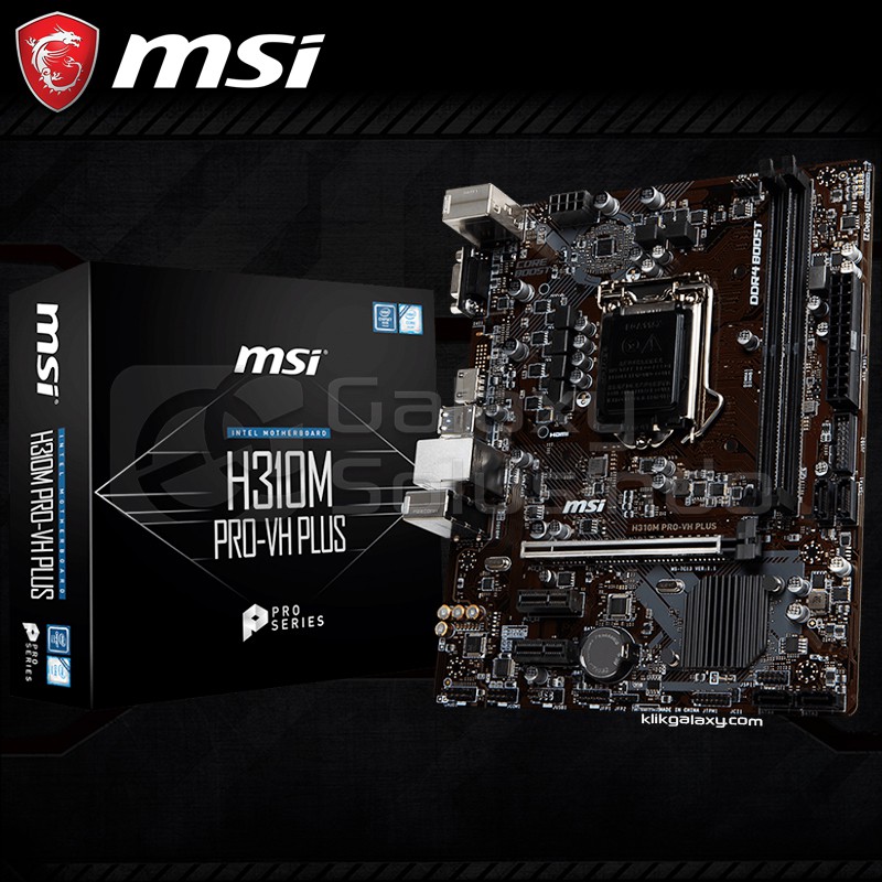 Msi H310m Pro Vh Plus Lga1151 H310 Ddr4 Coffeelake Shopee Indonesia