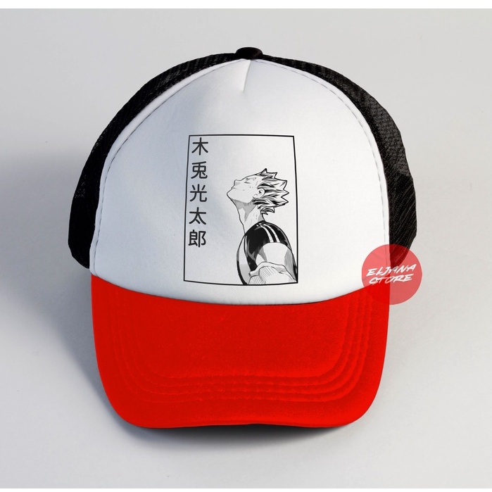 Bokuto haikyuu / Topi Anime / Demon Slayer / Topi Jaring Distro / Topi Premium / Topi Sablon