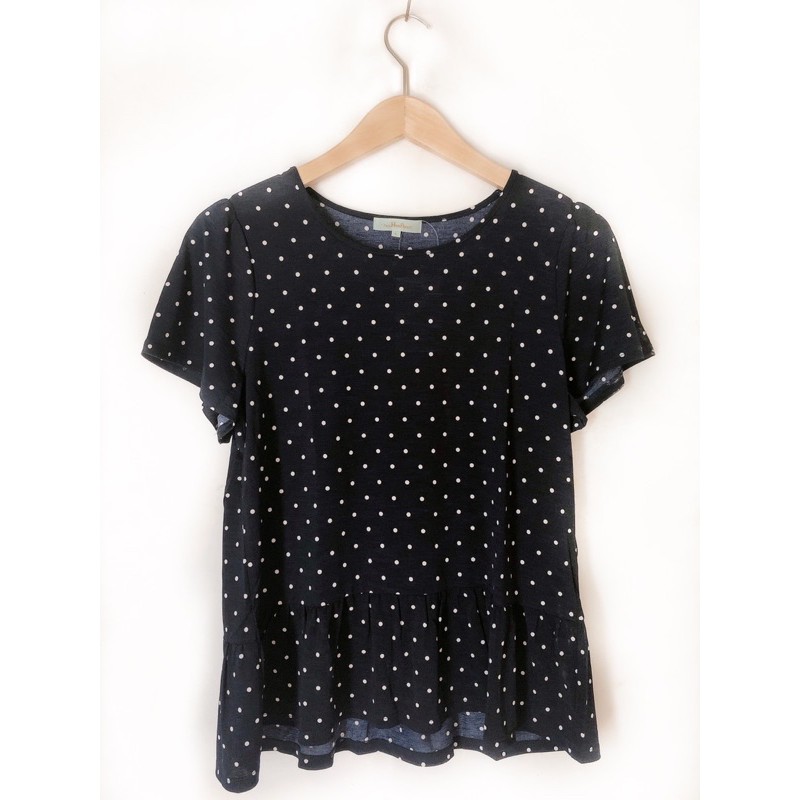 Blouse atasan polkadot branded import