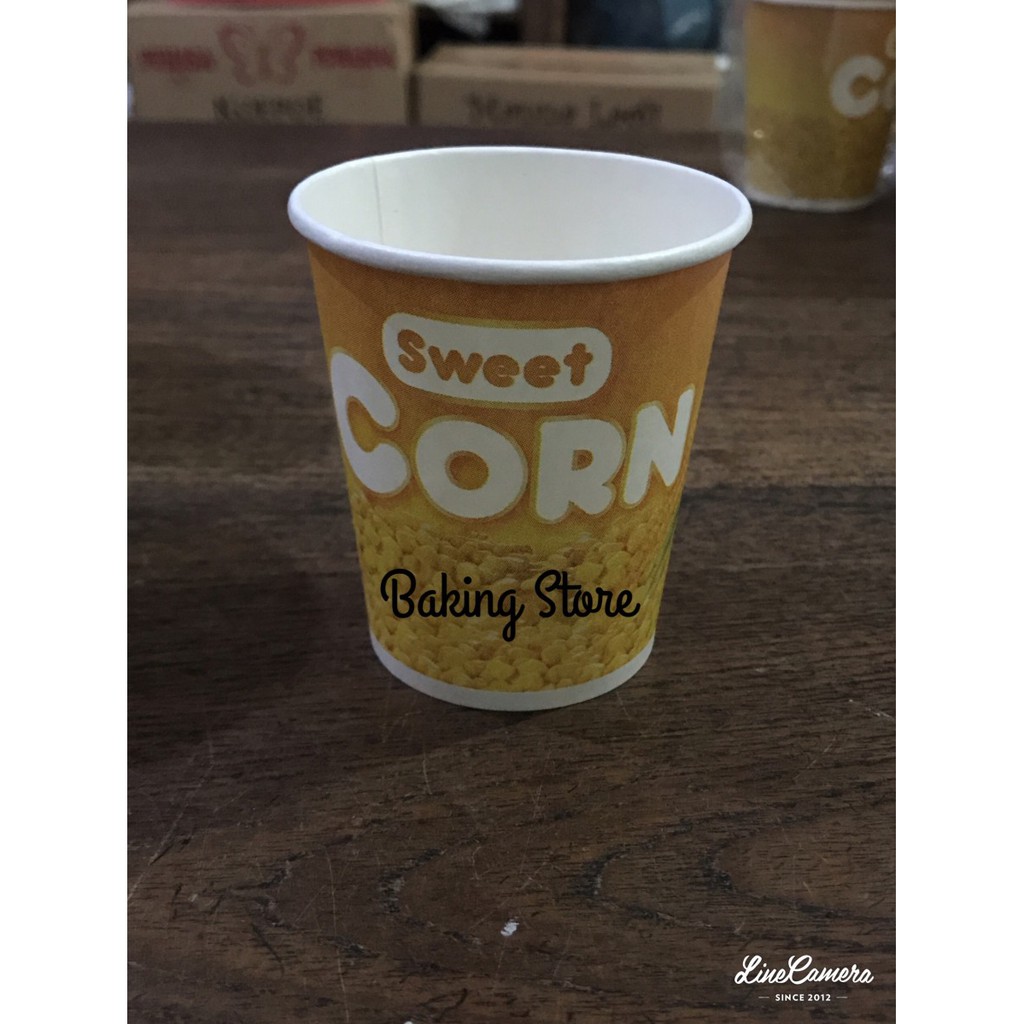 Paper Cup - Gelas Gelas Kertas 6Oz Motif Jagung is 50pc per roll