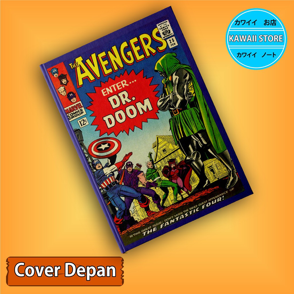 

Notebook / Pocket book Hard Cover Film Marvel Avengers KLASIK COVER 05 uk A5 & A6 / Notes Book