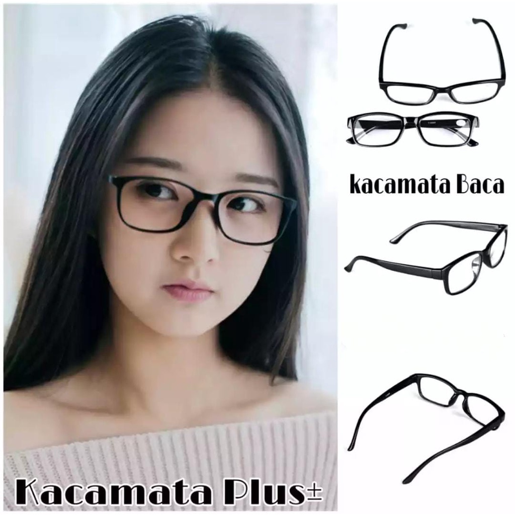 Haizeshop Kacamata Plus / frame+lensa 1810 Plus +100 +150 +200 +250 +300