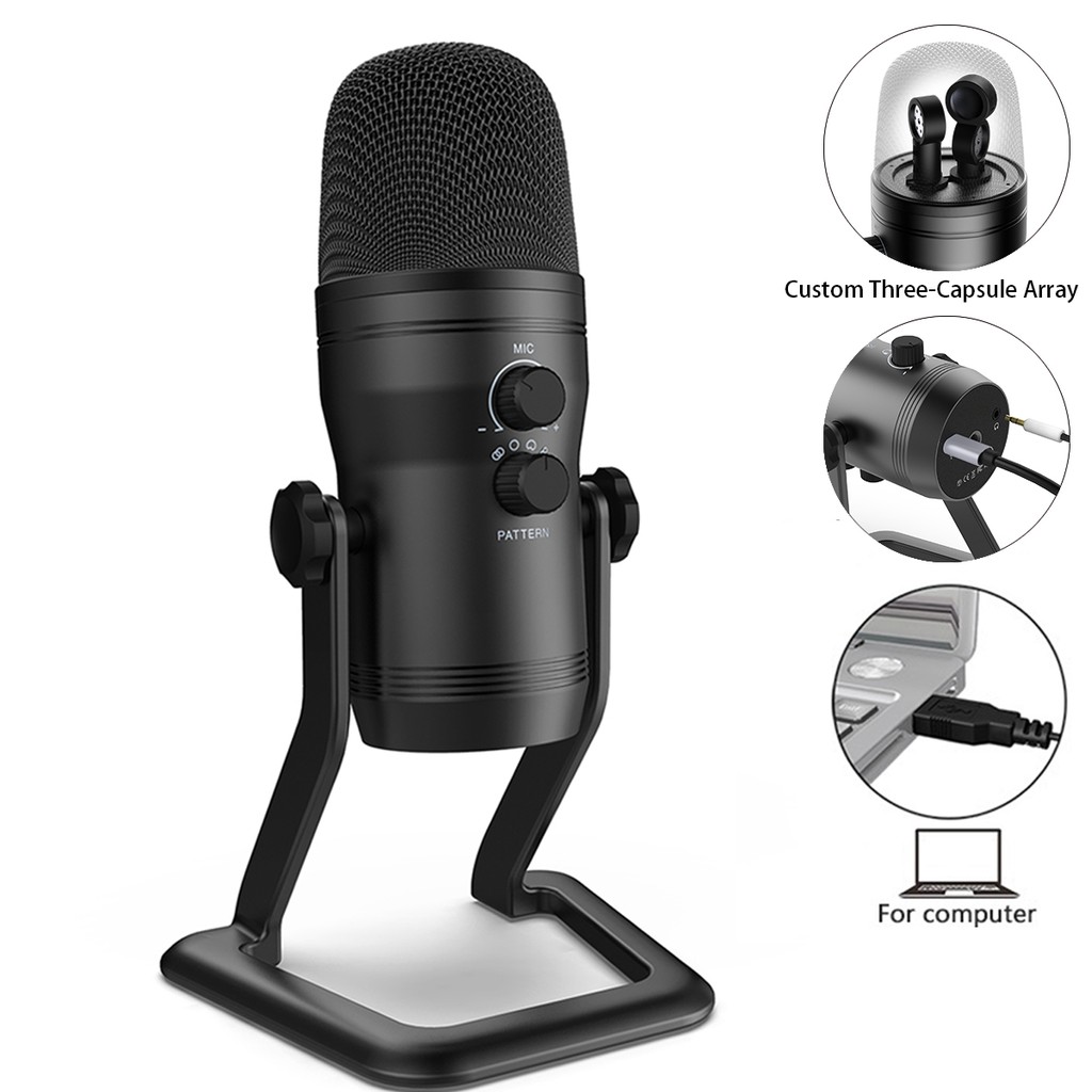 Fifine K690 USB Studio Condenser Mic with Multi Pattern