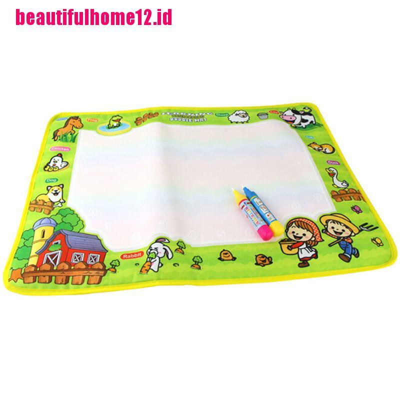 【beautifulhome12.id】Water drawing mat with 2 drawing pen kid's magic water drawing play mat 50*36cm