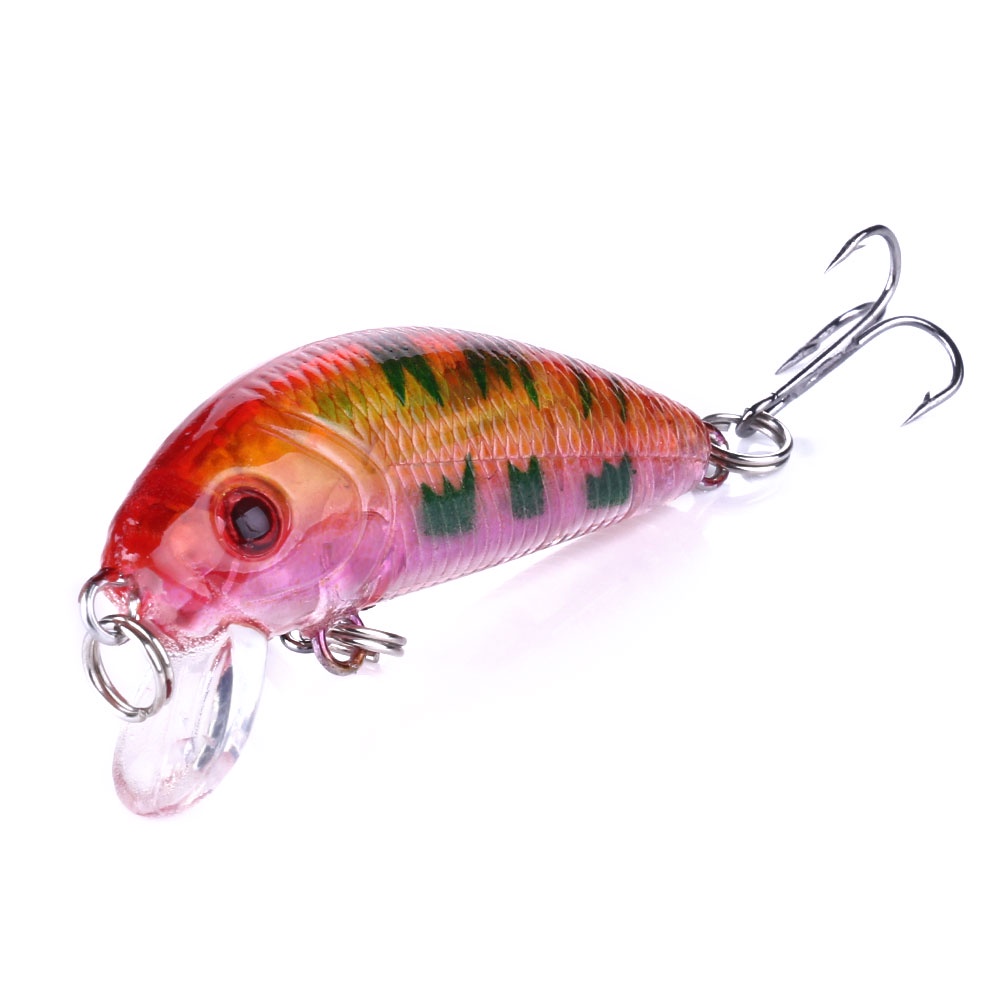 Wholesale 100pcs Crankbait Minnow Umpan Pancing 5cm/4.2g Floating Fishing Lure Ikan Bass Bait Swimbait Wobbler