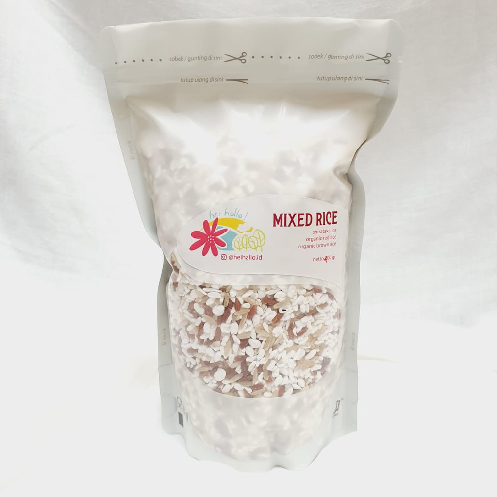 

Mixed Beras Rice Shirataki / Merah / Coklat 400gr Organik Beras Sehat Organik [HeiHallo]