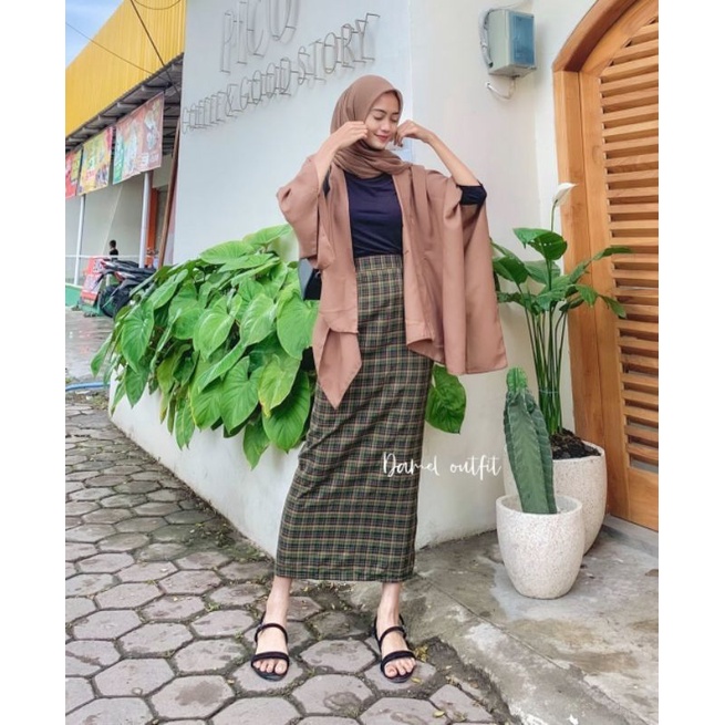 [ READY SIAP KIRIM ] TARTAN ROK SPAN ROK ROK TARTAN SKIRT KOREA ROK SKIRT PANJANG TARTAN ROK KOTAK KOTAK