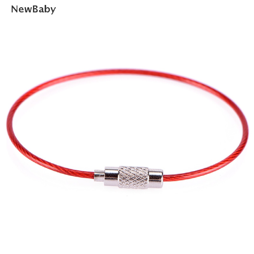 5pcs Gantungan Kunci Kabel Kawat Stainless Steel Untuk Outdoor / Hiking