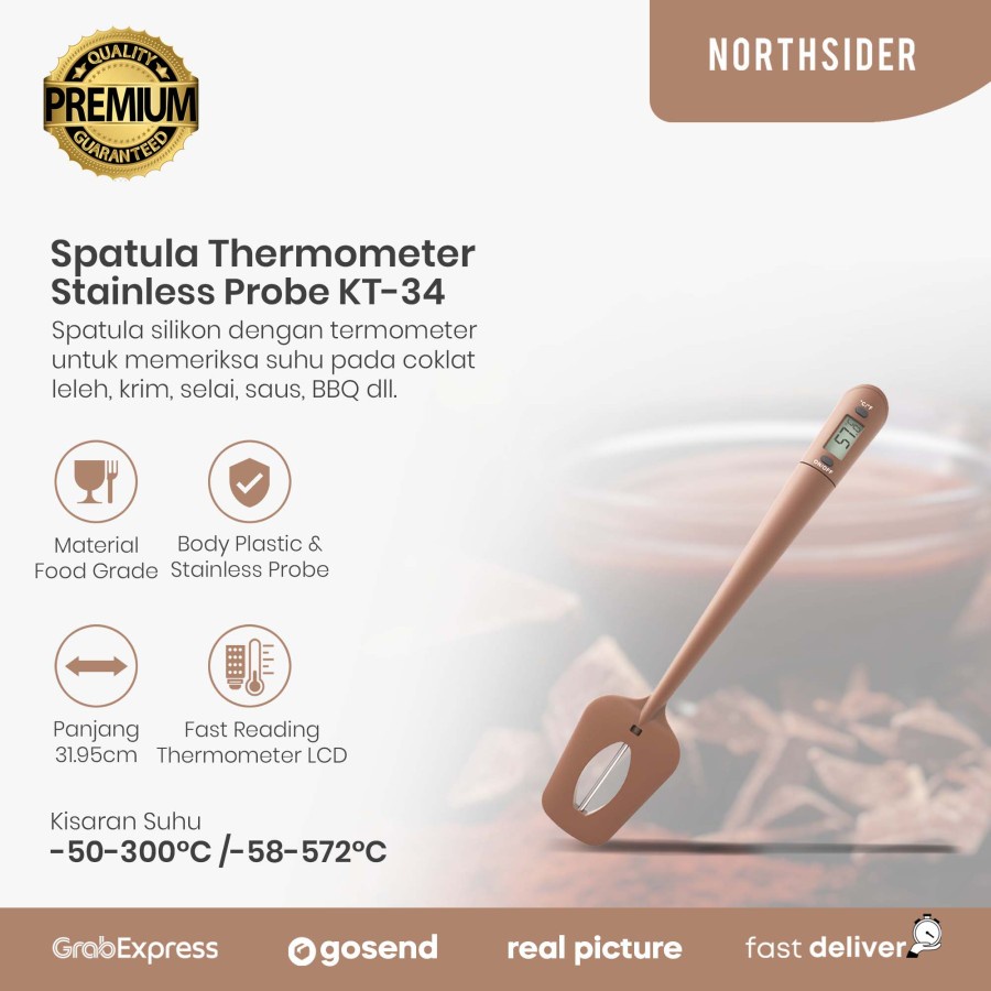 SPATULA THERMOMETER STAINLESS PROBE INSTAN READ SUTIL TERMOMETER KT-34