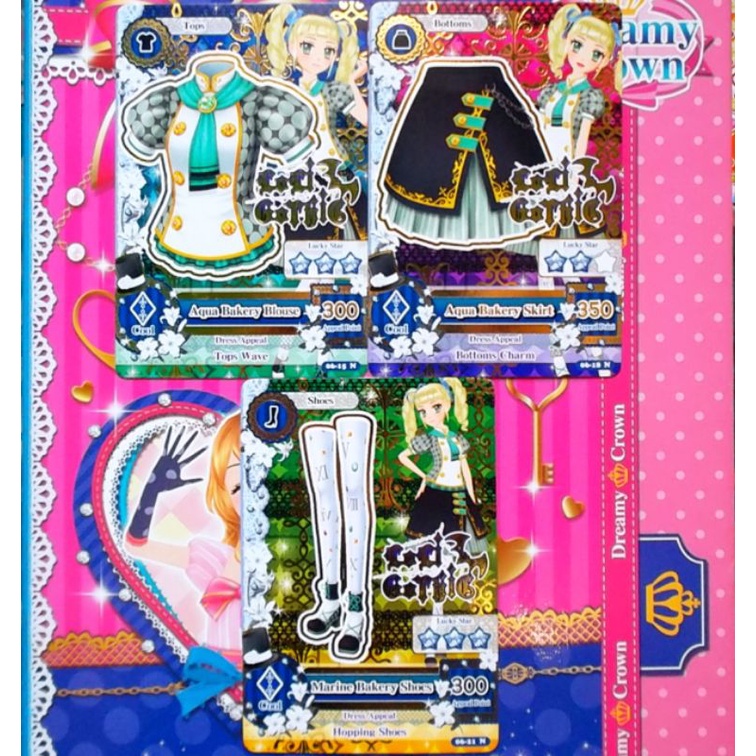 Kartu Aikatsu Indo Normal Set Asli Murah Seri 6 Yurika Loli Gothic Aqua Bakery Coord