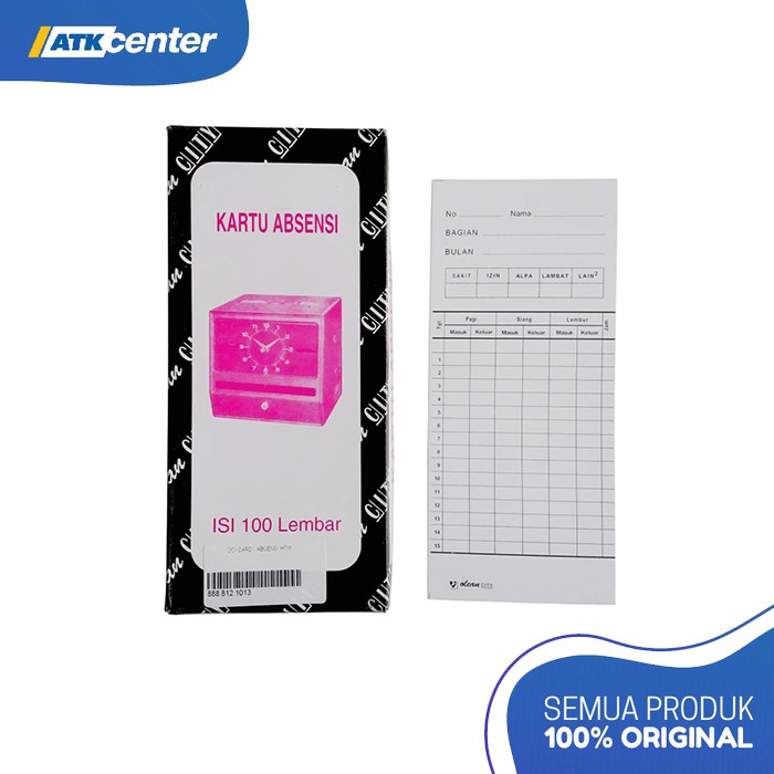 

Kartu Absen Olean City (Hitam) 100 lembar