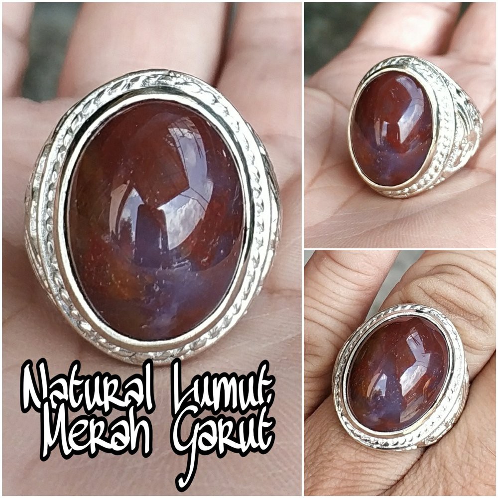 NATURAL BATU AKIK LUMUT MERAH GARUT TERMURAH