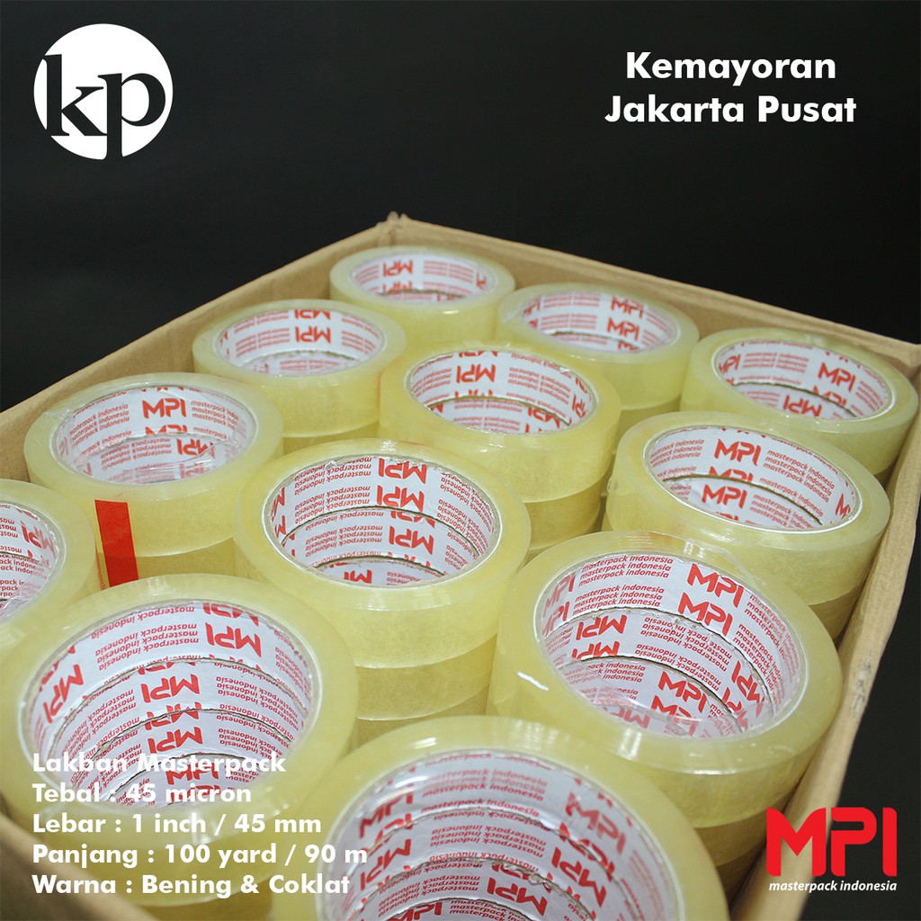 

Lakban Bening 100 yard 45 micron 1 inch 12mm dan 24mm 1 kardus