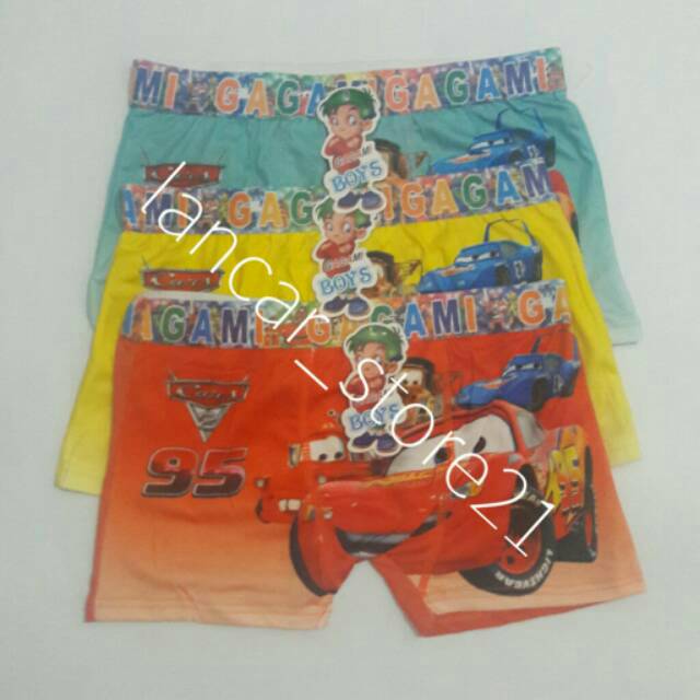 3PCS CELANA BOXER ANAK COWO/CELANA DALAM BOXER (GAGAMI)COWO