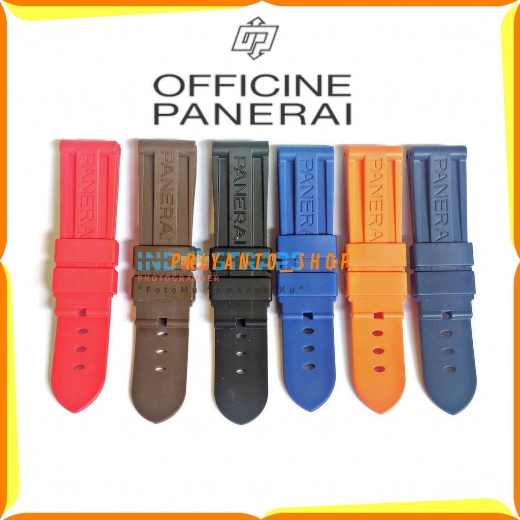 Tali Jam Tangan Panerai Strap Silicone Rubber 24mm Premium