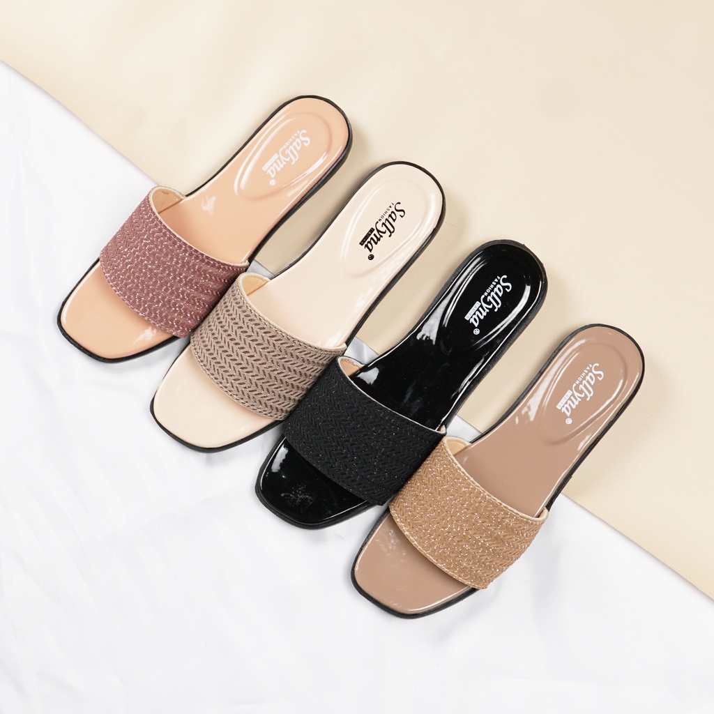 SALLYNA Sindi - Sandal Slop Flat Wanita-5
