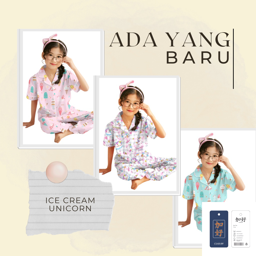 CIAHAW BAJU TIDUR ANAK PEREMPUAN 3-10 TAHUN/PAKAIAN ANAK PEREMPUAN BAJU TIDUR