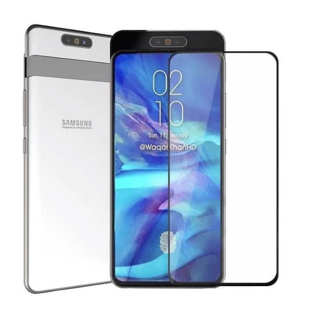 TEMPERED GLASS FULL LEM 9D SAMSUNG A80 GALAXY A80 NEW 2019