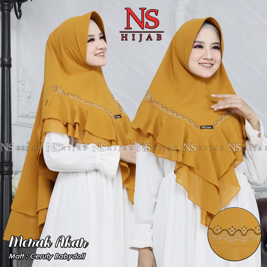 AmberlyHijab Gelombang Bunga Hijab seruti Jumbo Bahan Ceruty Armani Premium