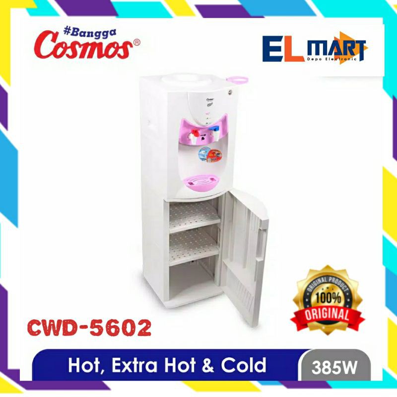 Cosmos dispenser berdiri panas dingin CWD 5602 dispenser galon atas  hot n cool CWD5602