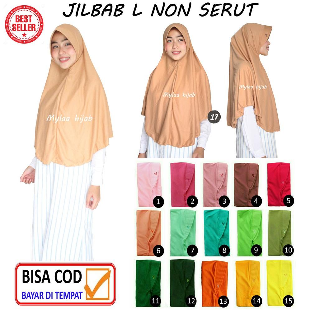 Jilbab Instan Bergo Kerudung Krudung Khimar Bergo Hijab Size L Mylaa Bahan Kaos Anak Sekolah Antem S
