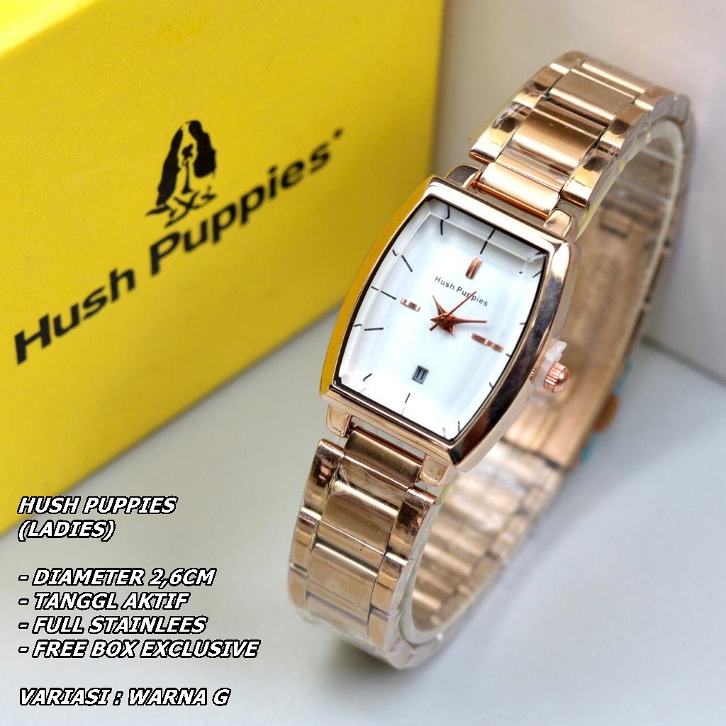 JAM TANGAN WANITA HUSH PUPPIES RANTAI BODY OVAL TANGGAL AKTIF