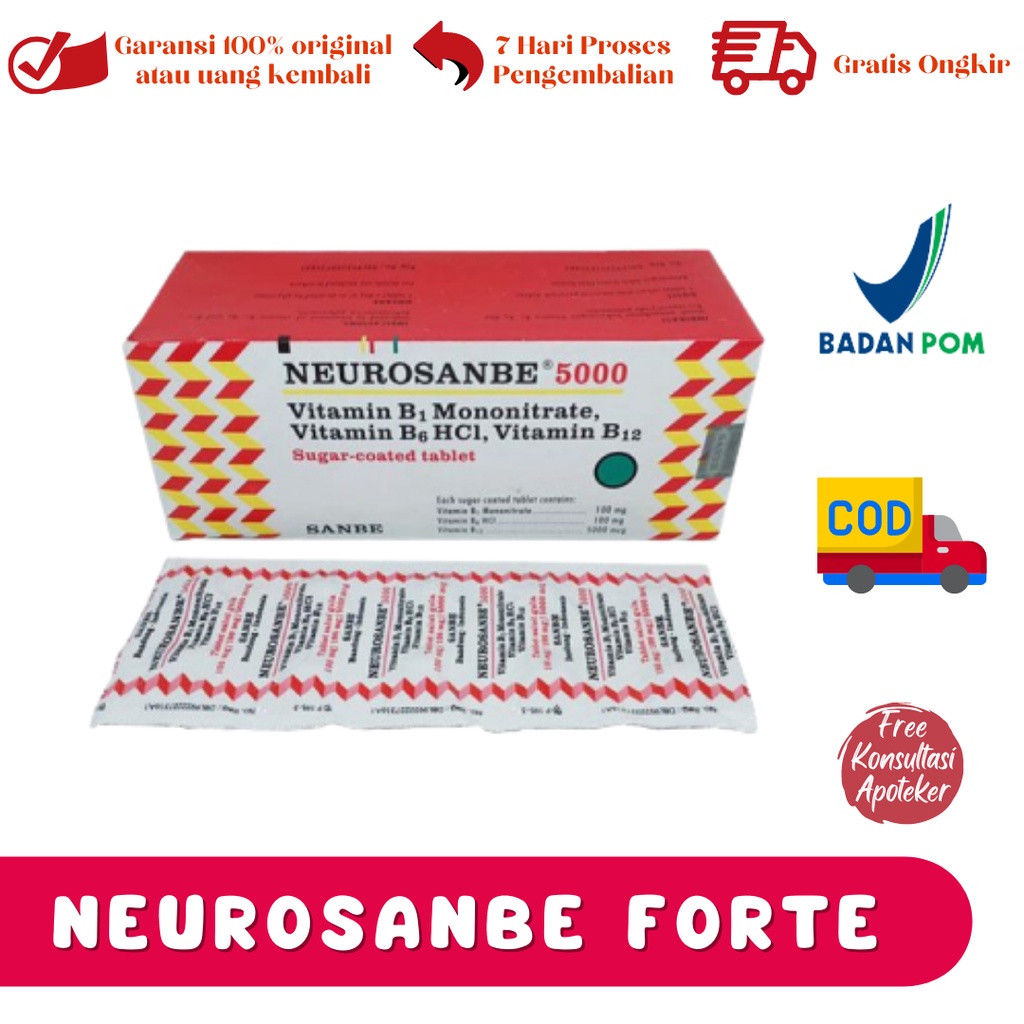 Neurosanbe 5000 strip 10 tablet / Neurosanbe Forte