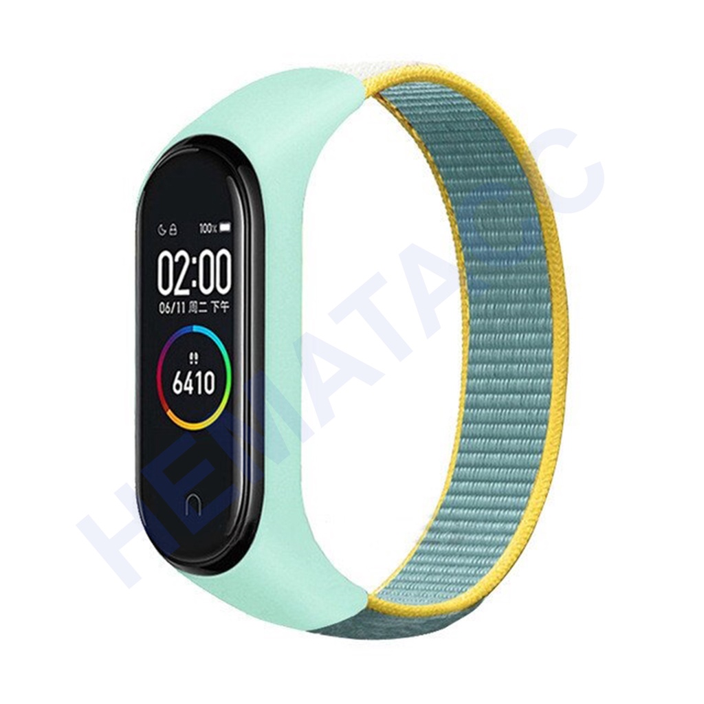 Strap Nylon Mi Band 6 5 4 3 Tali Jam Nilon Xiaomi Smartband M6 M5 M4 M3 OASE-Tosca Lis Kuning