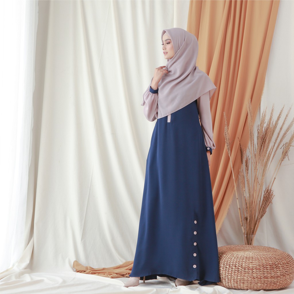 Kimmy Dress by GIETS | Gamis two tone simple Premium