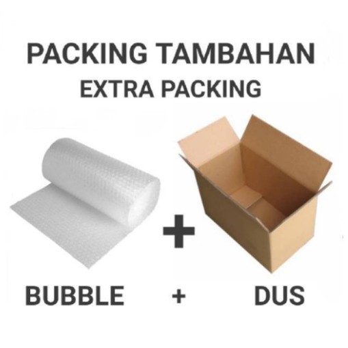 EXTRA BUBBLE WRAP + KARDUS / Bungkus Double Hampers