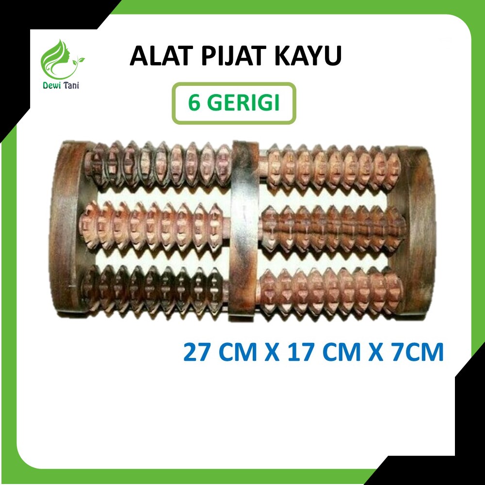 Alat Pijat Kayu untuk Kaki 6 Gerigi