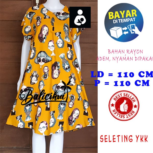 BALICIHUI DASTER PAYUNG BUSUI Bali BELI 2 FREE 1 Daster Busui Bali Jumbo Dress Payung