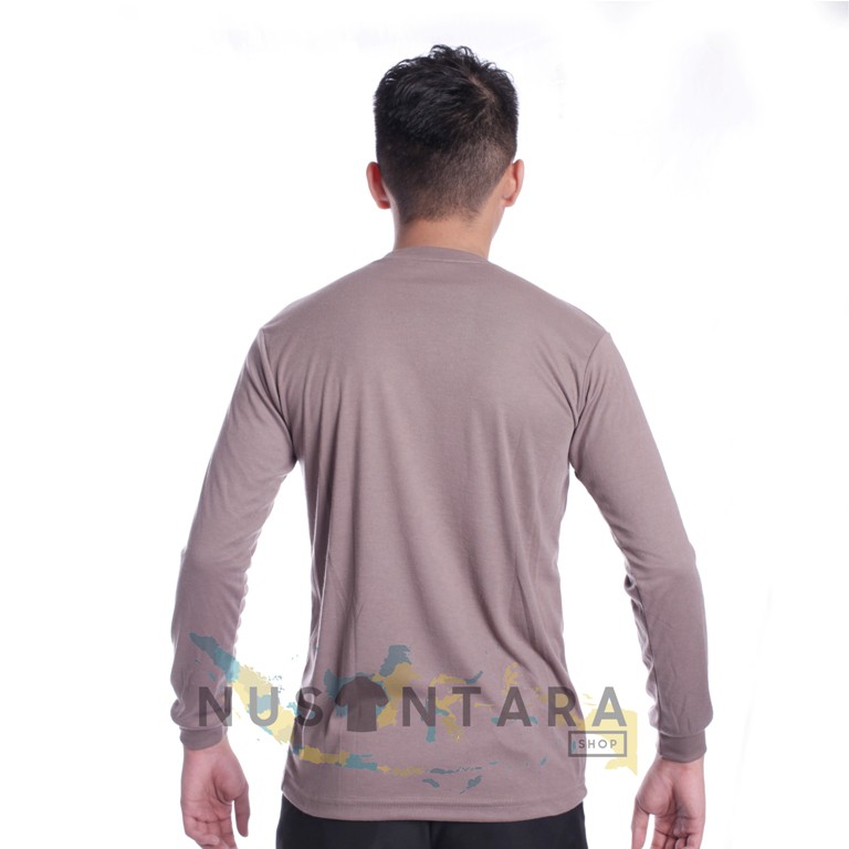 Kaos Security Polisi Satpam Polos Tangan Panjang Kerah Pendek Warna Coklat Satpam Pol PP