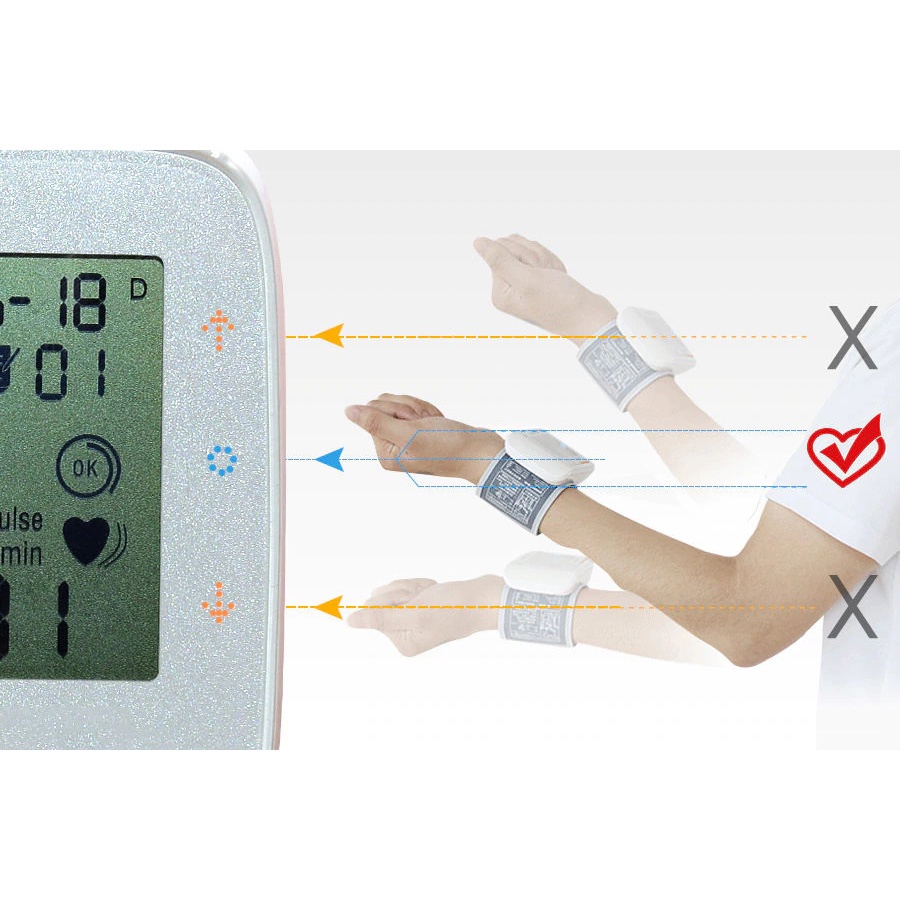 Alat Pengukur Tekanan Darah Tensi Electronic Blood Pressure Monitor - YE8900A - White